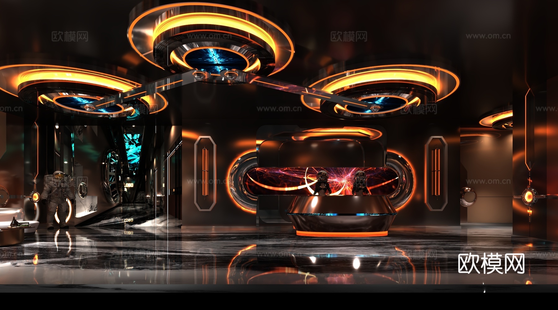 KTV大厅免费3d模型下载（渲染图1）