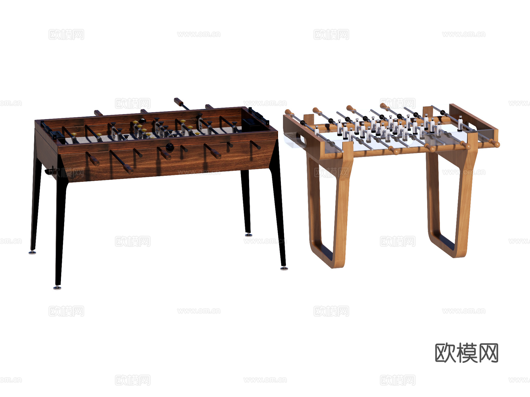 娱乐桌 桌上足球 桌式足球su模型