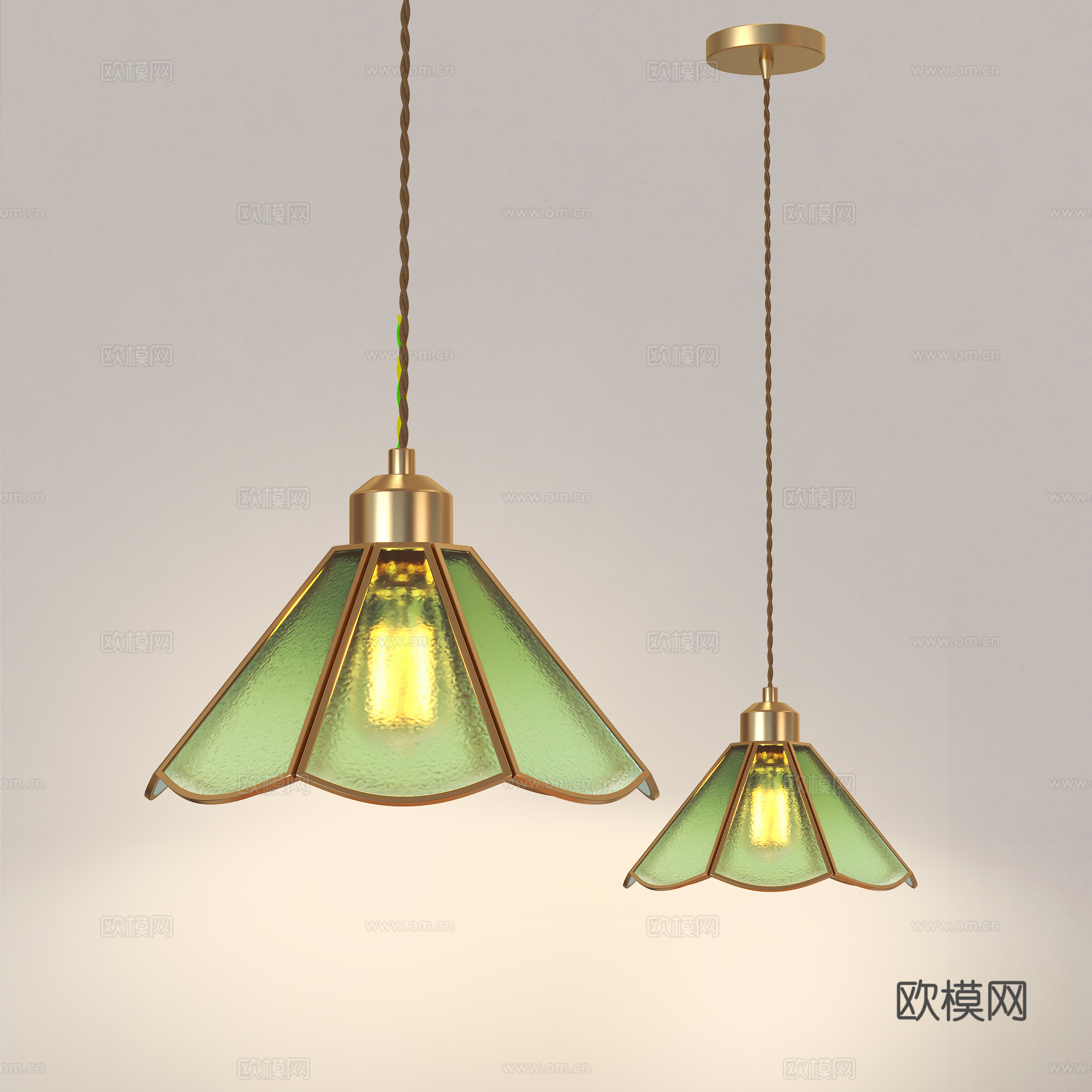 法式复古吊灯 美式吊灯 中古风吊灯 餐厅吊灯 卧室床头吊灯su模型