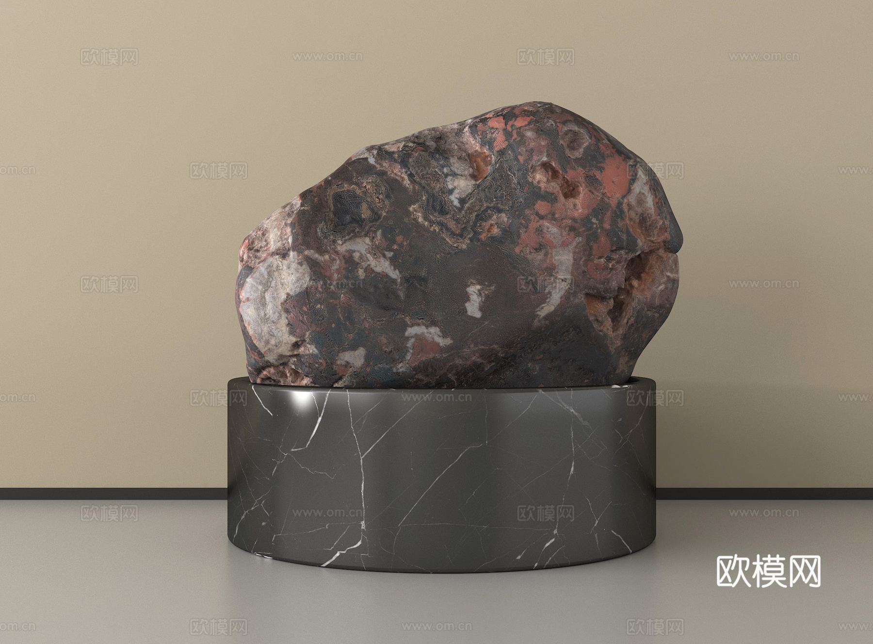 现代室内景观 景观装饰石  装饰摆件3d模型