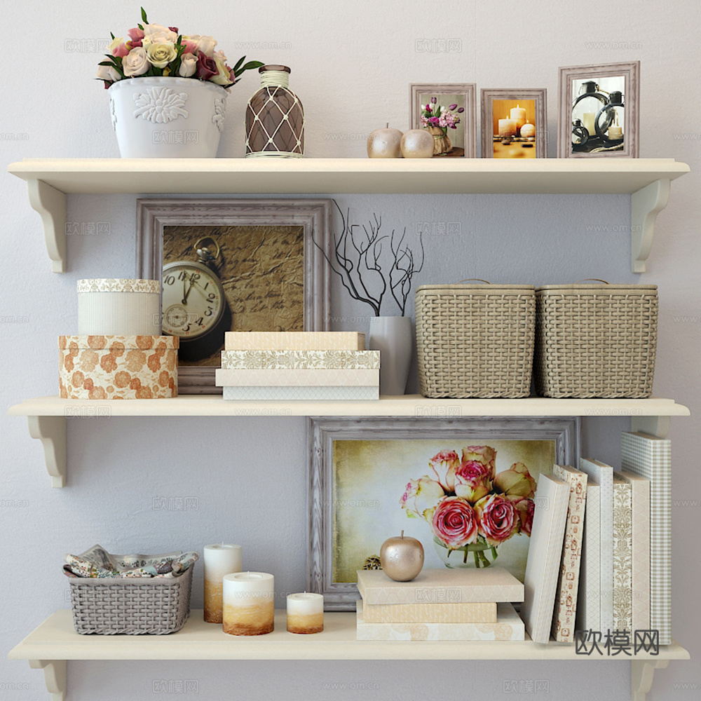 搁板摆件3d模型下载