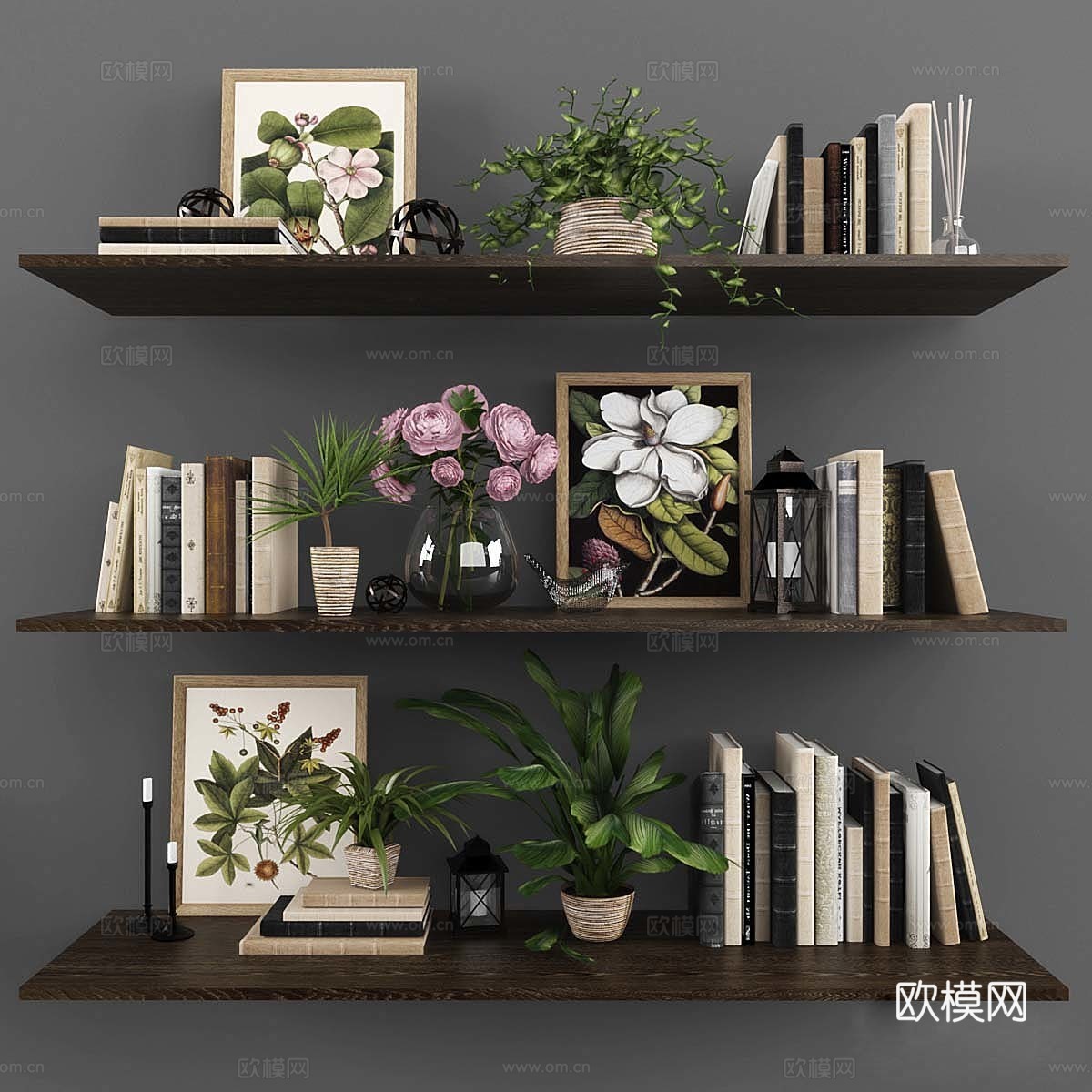 书架摆件3d模型