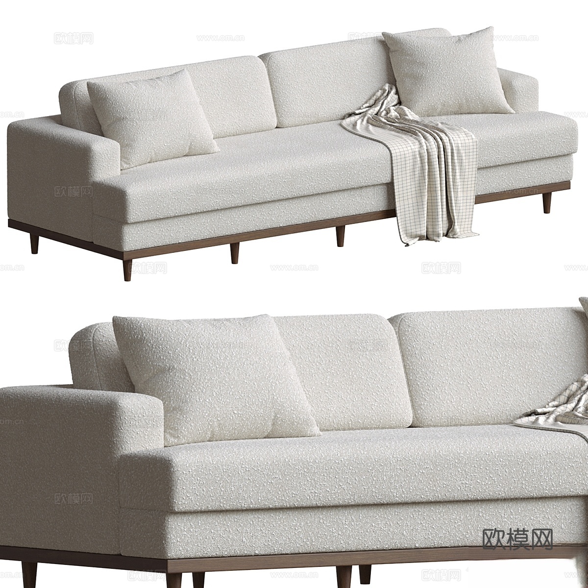 OLIVET 全长沙发3d模型下载