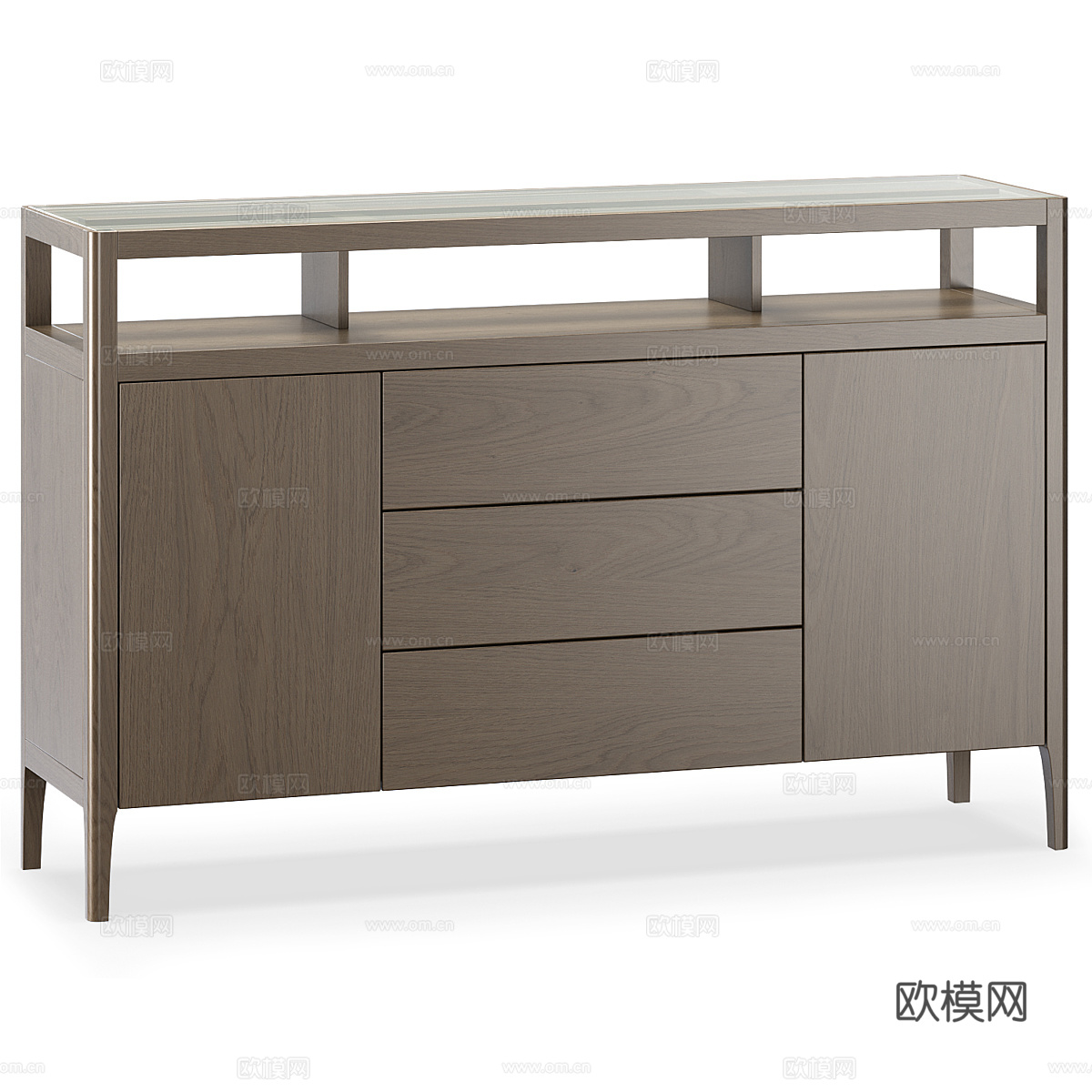 北欧简约餐边柜 装饰餐边柜  边柜  木质边柜3d模型下载