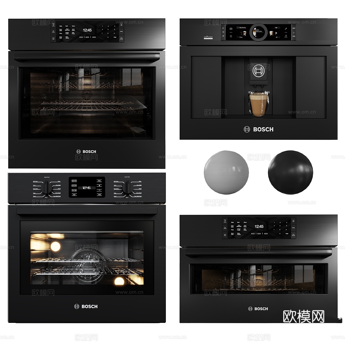 博世烤箱0023d模型下载