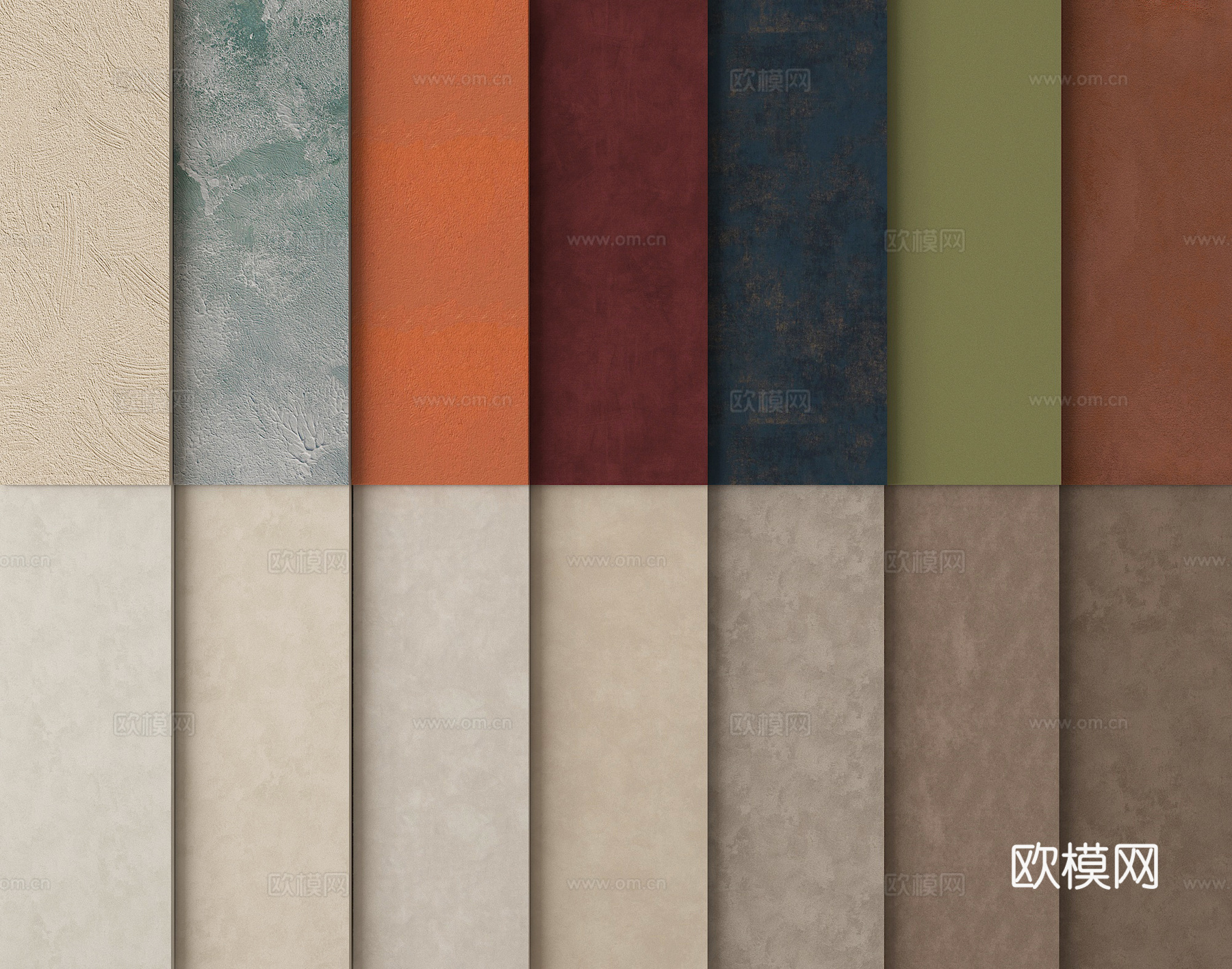 现代艺术涂料 微水泥 乳胶漆 真石漆 肌理漆su模型