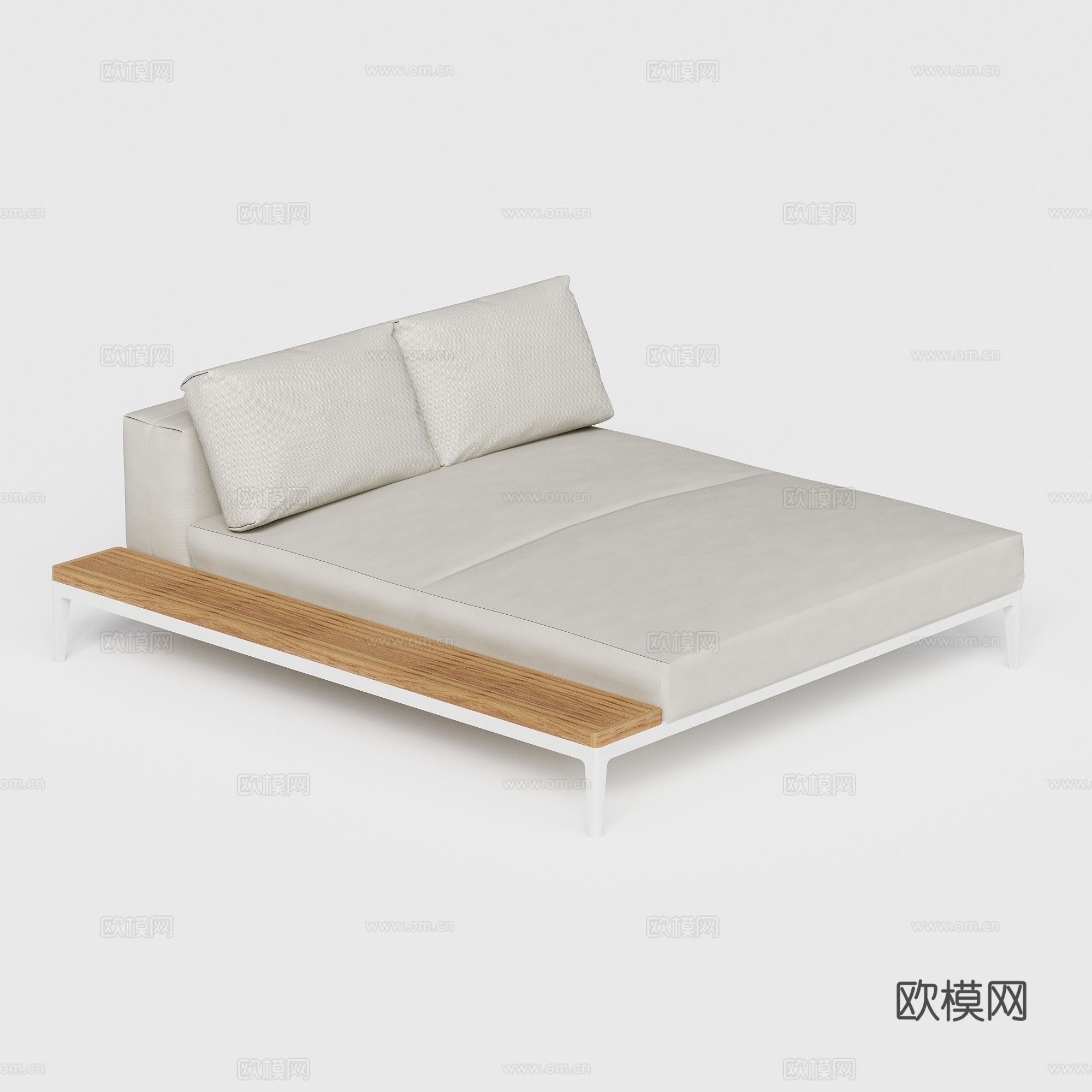 gloster  - 现代沙发 双人沙发 柚木躺椅沙发组合3d模型下载