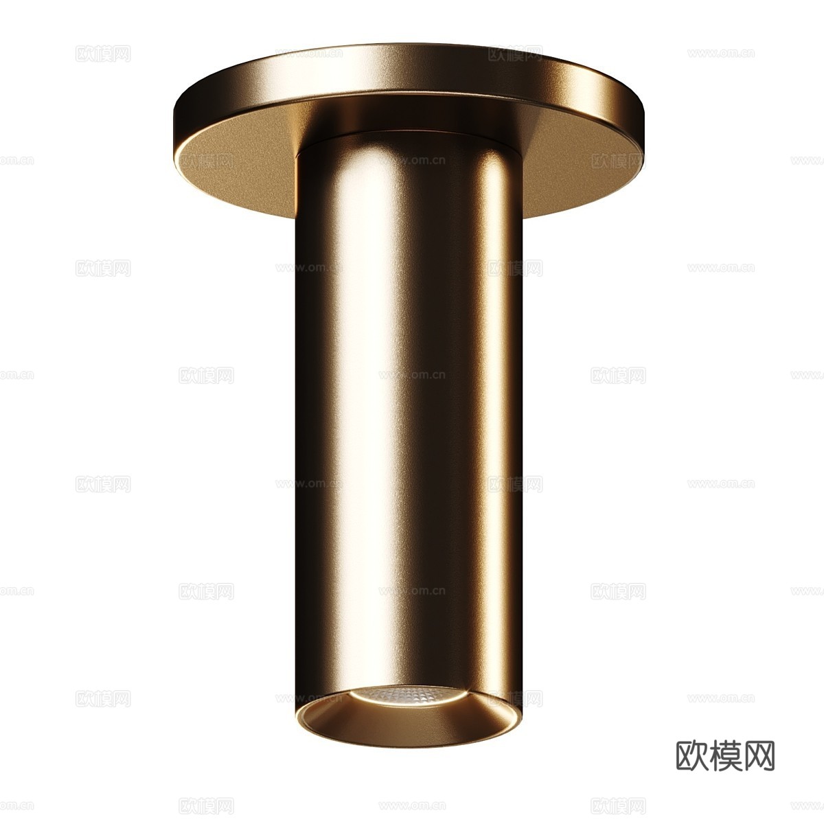 现代明装金属射灯3d模型下载（渲染图2）