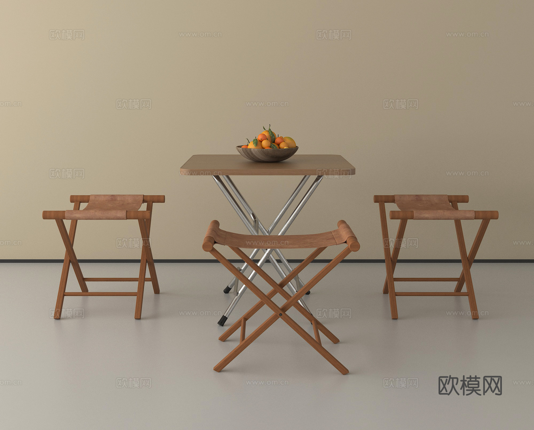 现代折叠桌椅 休闲桌椅su模型