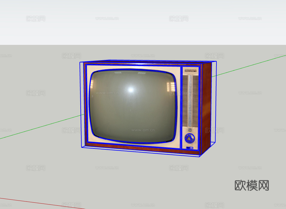 电视su模型下载（渲染图2）