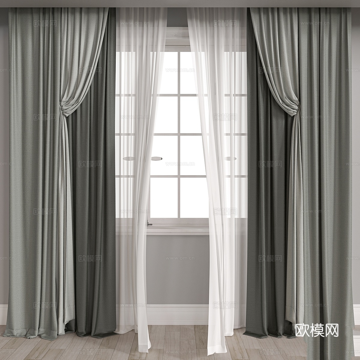 窗帘m0263d模型下载