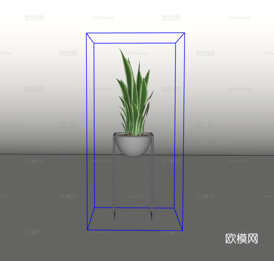 绿植盆栽su模型