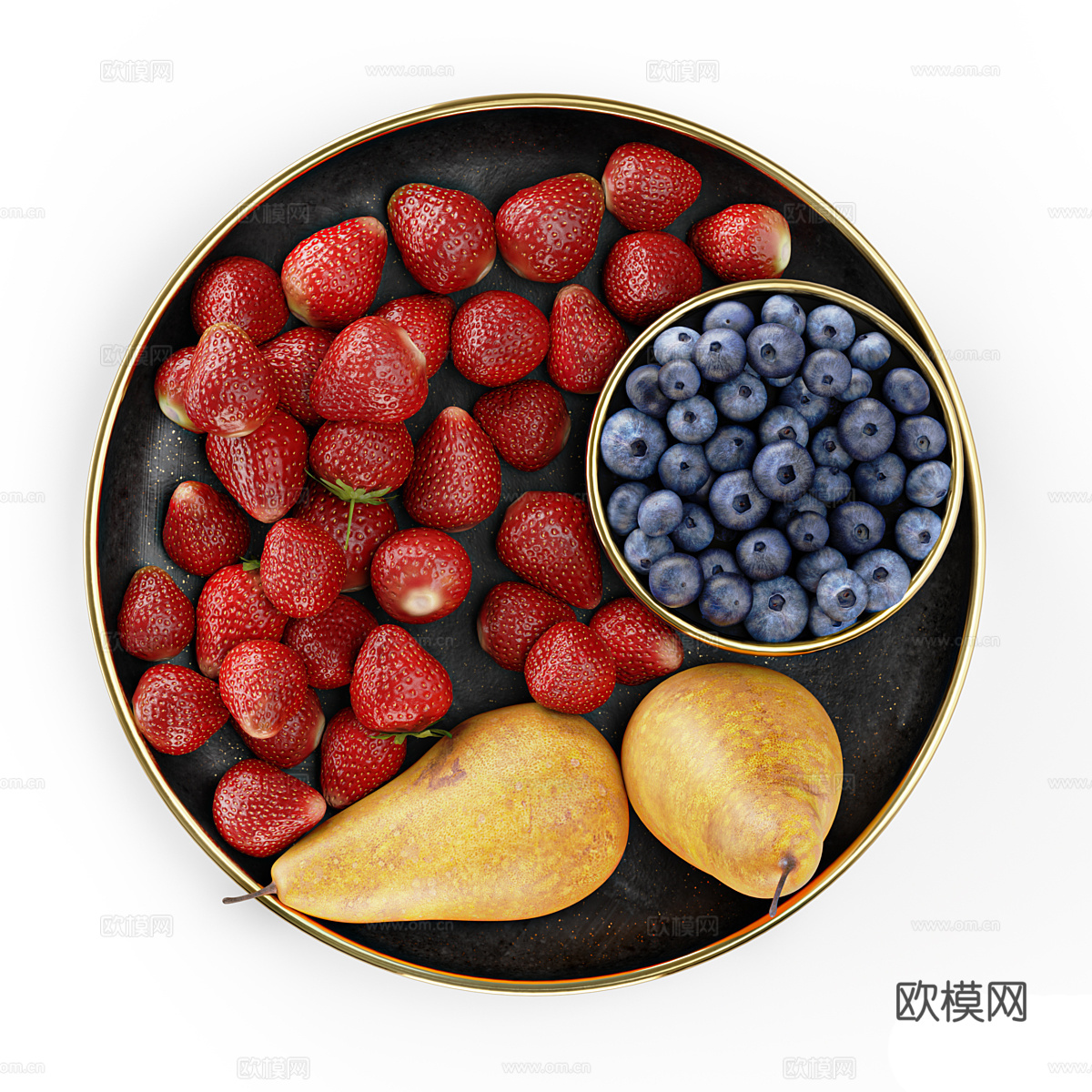 水果 果盘3d模型下载（渲染图3）