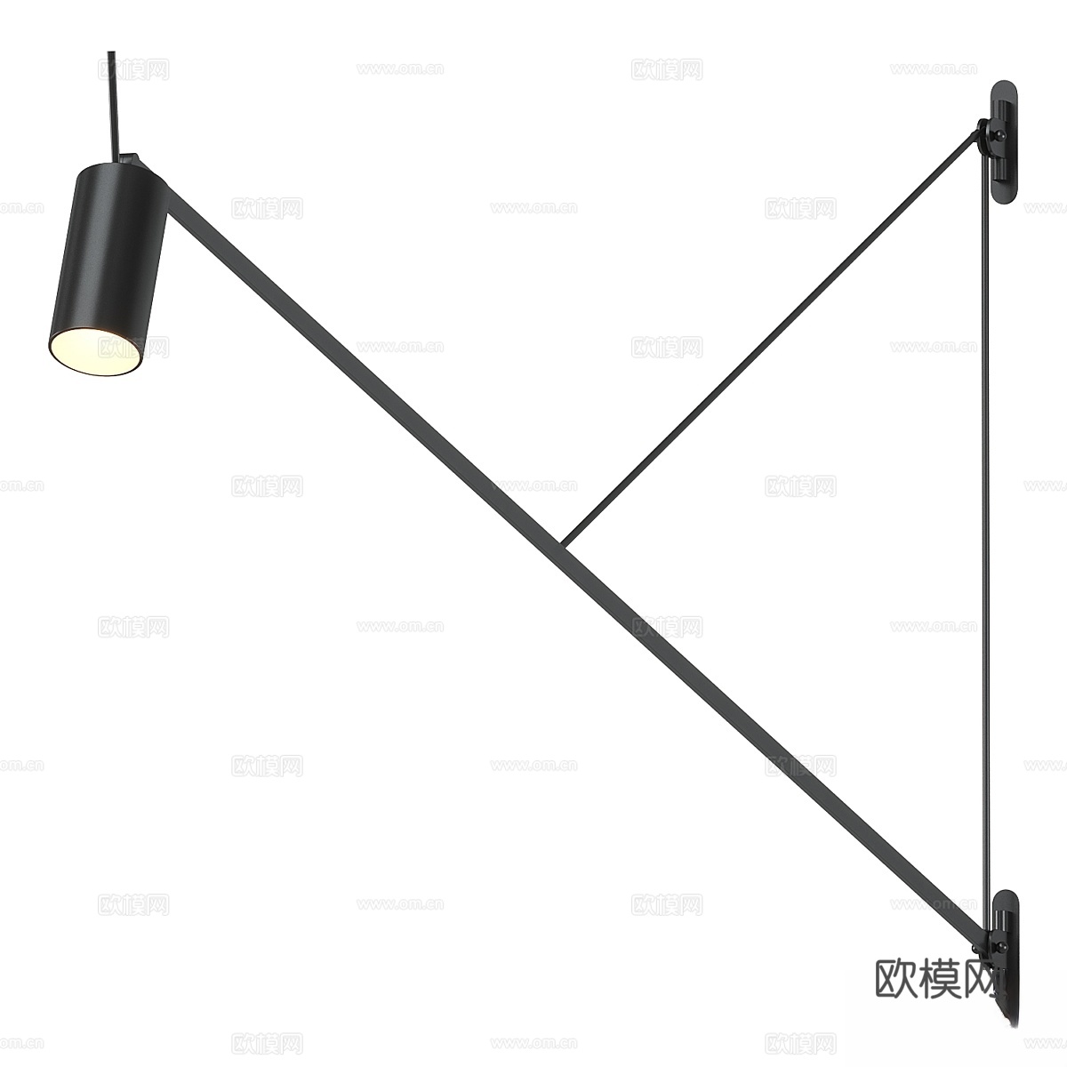 天鹅壁灯3d模型下载