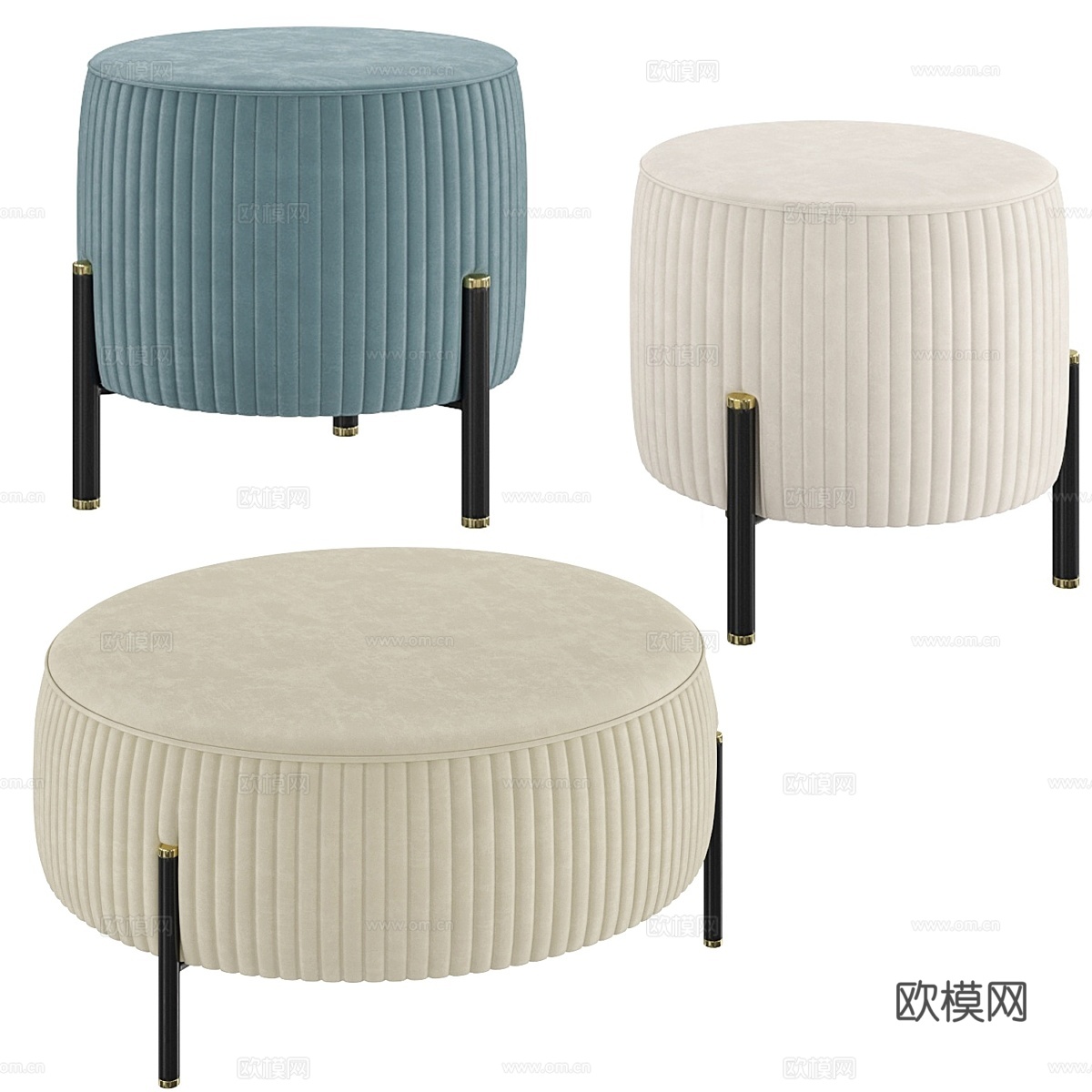 图卢兹坐垫3d模型下载