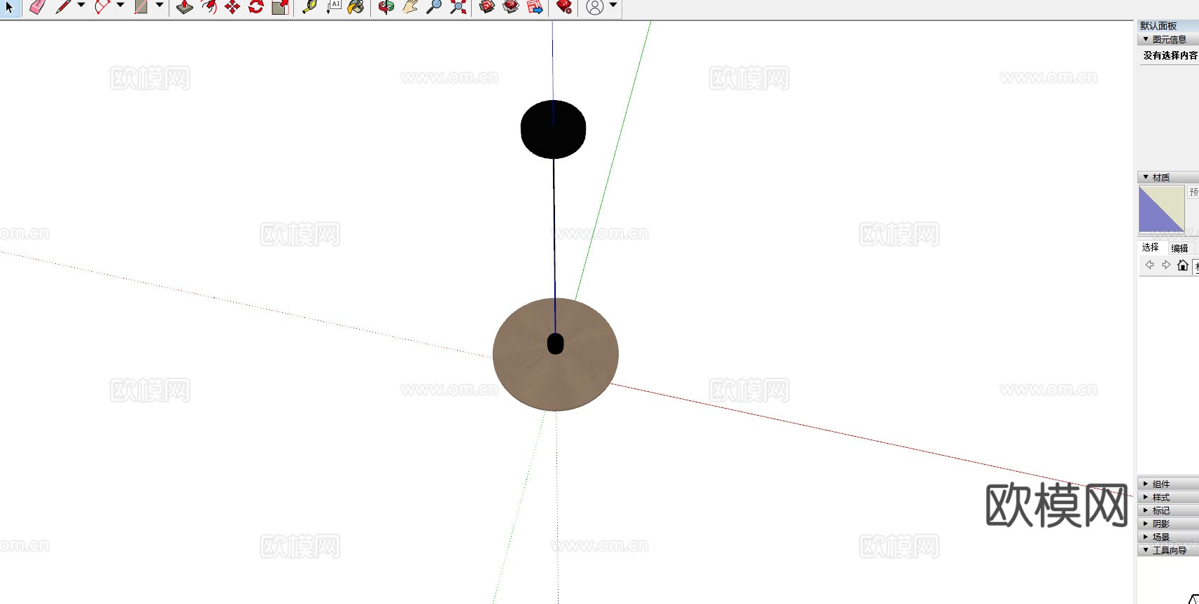工业风复古吊灯 北欧日式吊灯su模型