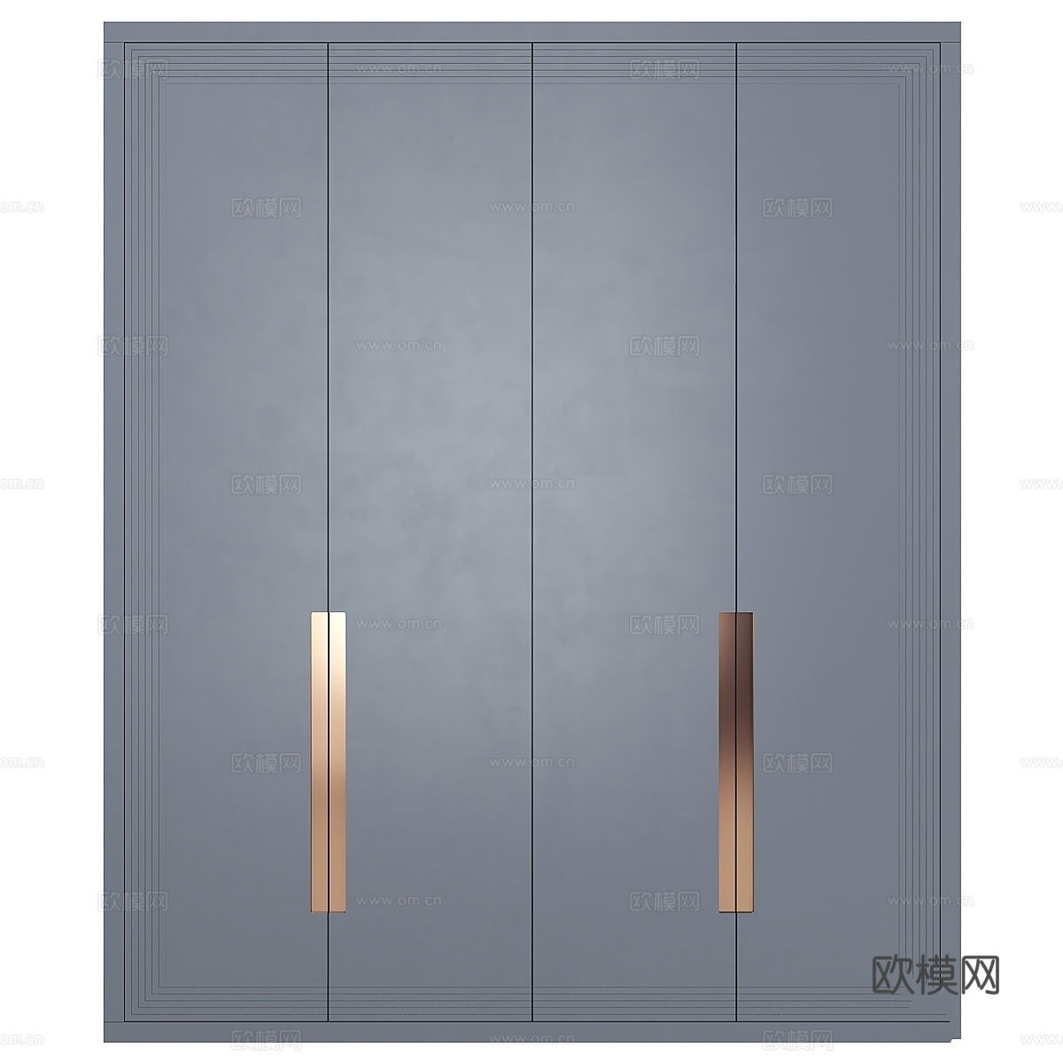 Shkafulkin定制银色衣柜3d模型下载