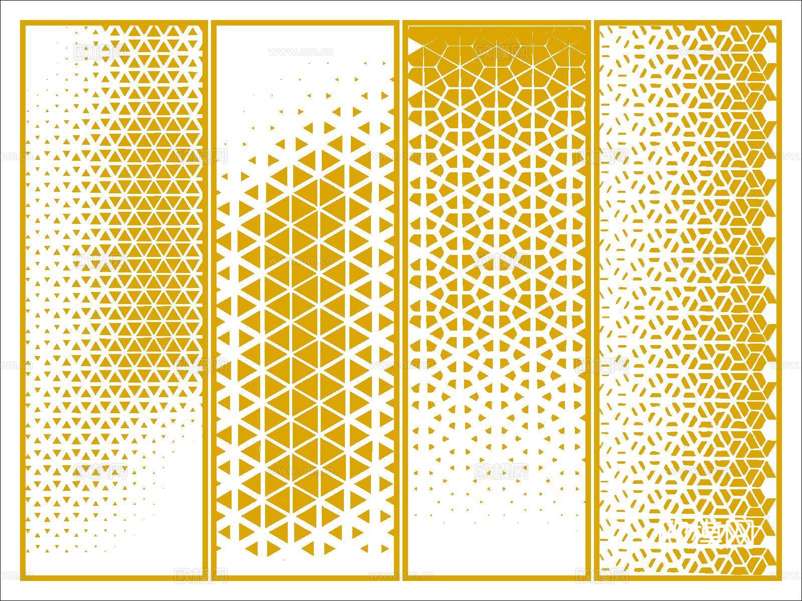 现代抽象渐变纹理图案cad施工图