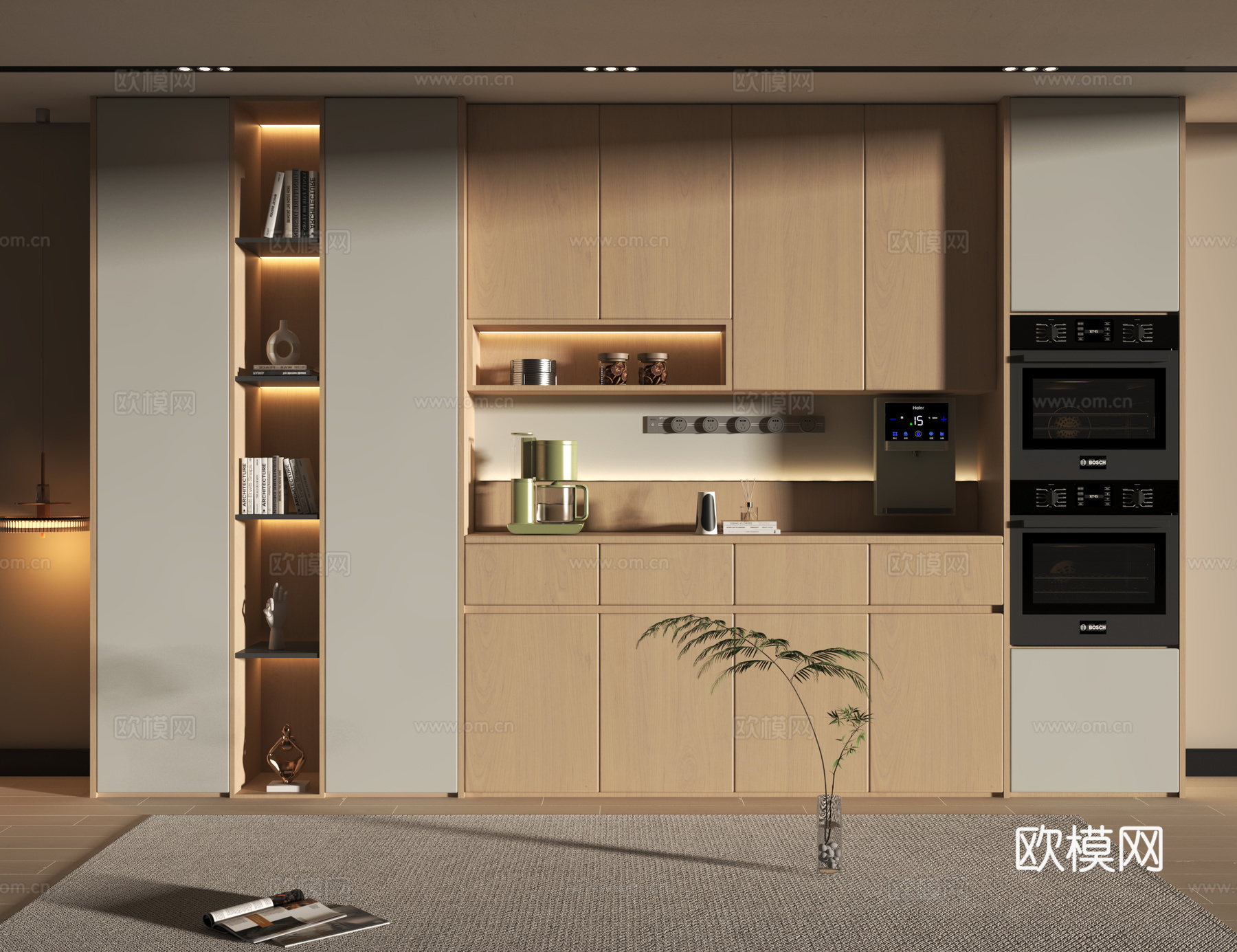 现代酒柜su模型