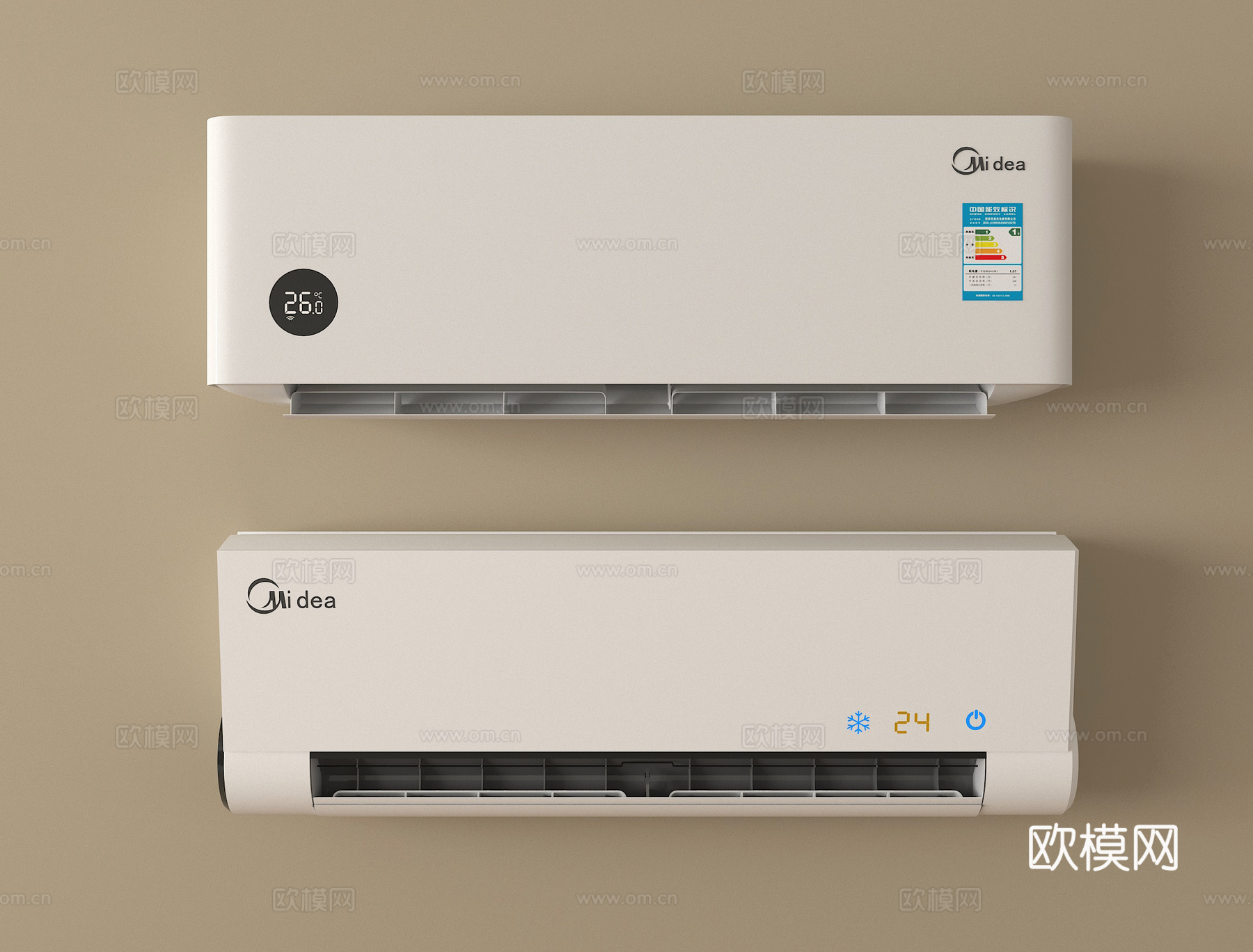 现代空调 壁挂式空调su模型