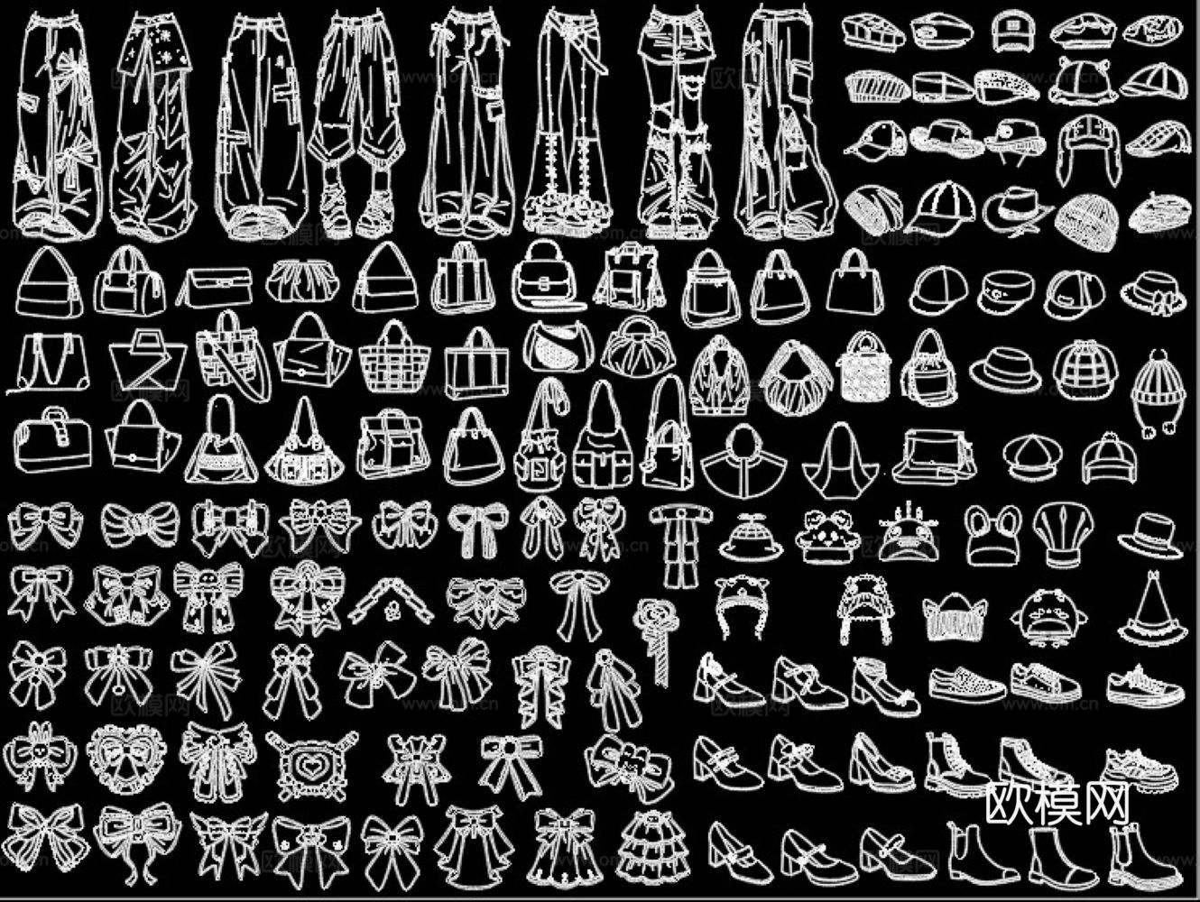 服装鞋帽cad施工图