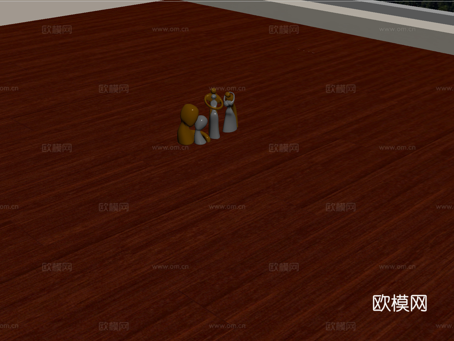 现代木地板  拼花木地板su模型