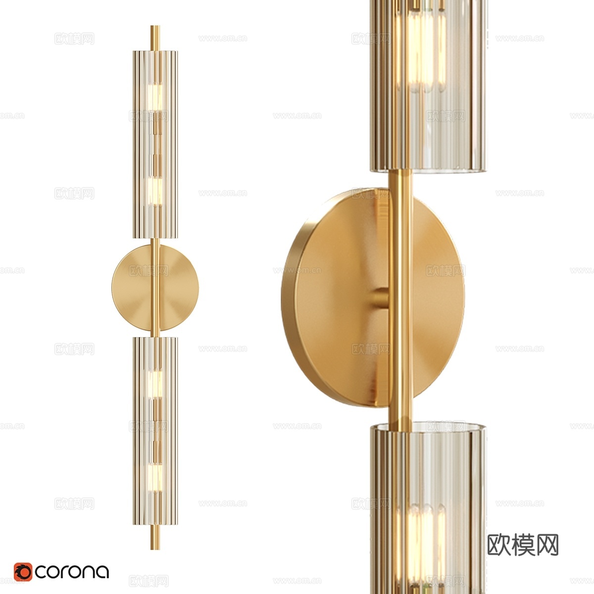 露西娜B壁灯3d模型下载