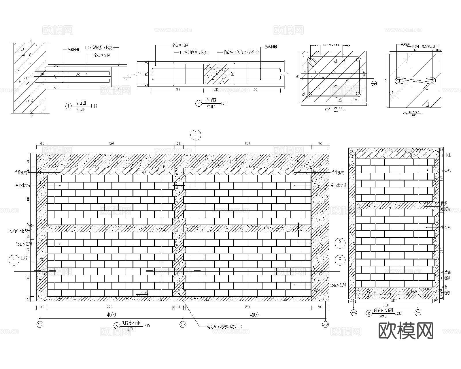 砖砌体结构砖墙CADcad施工图