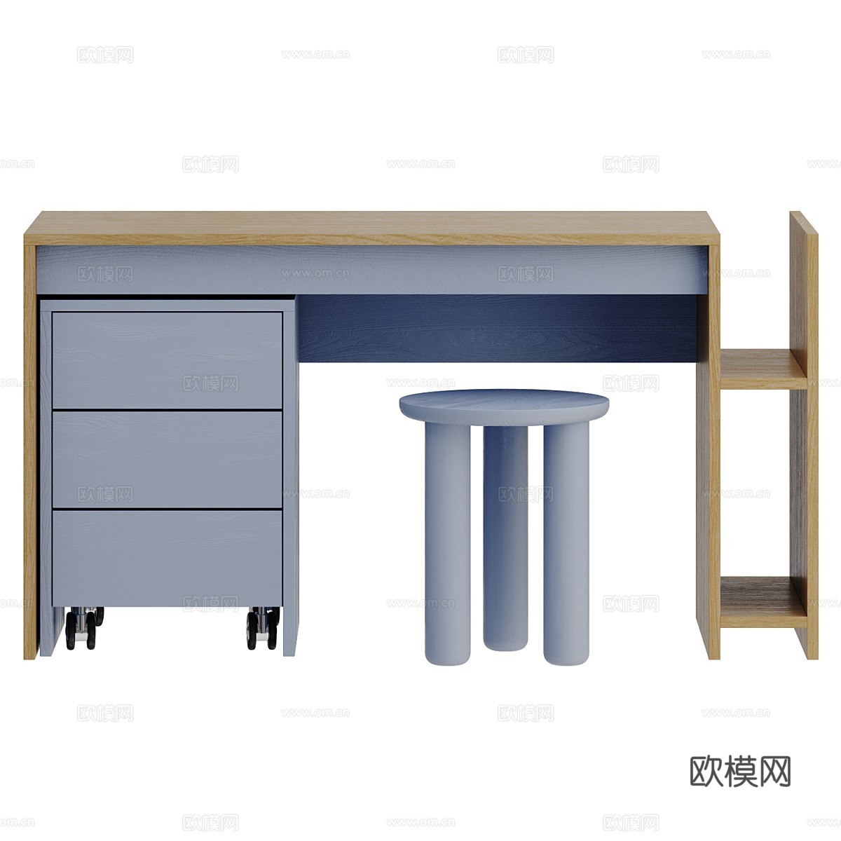 现代 Kubi 系列柜式家具套装3d模型