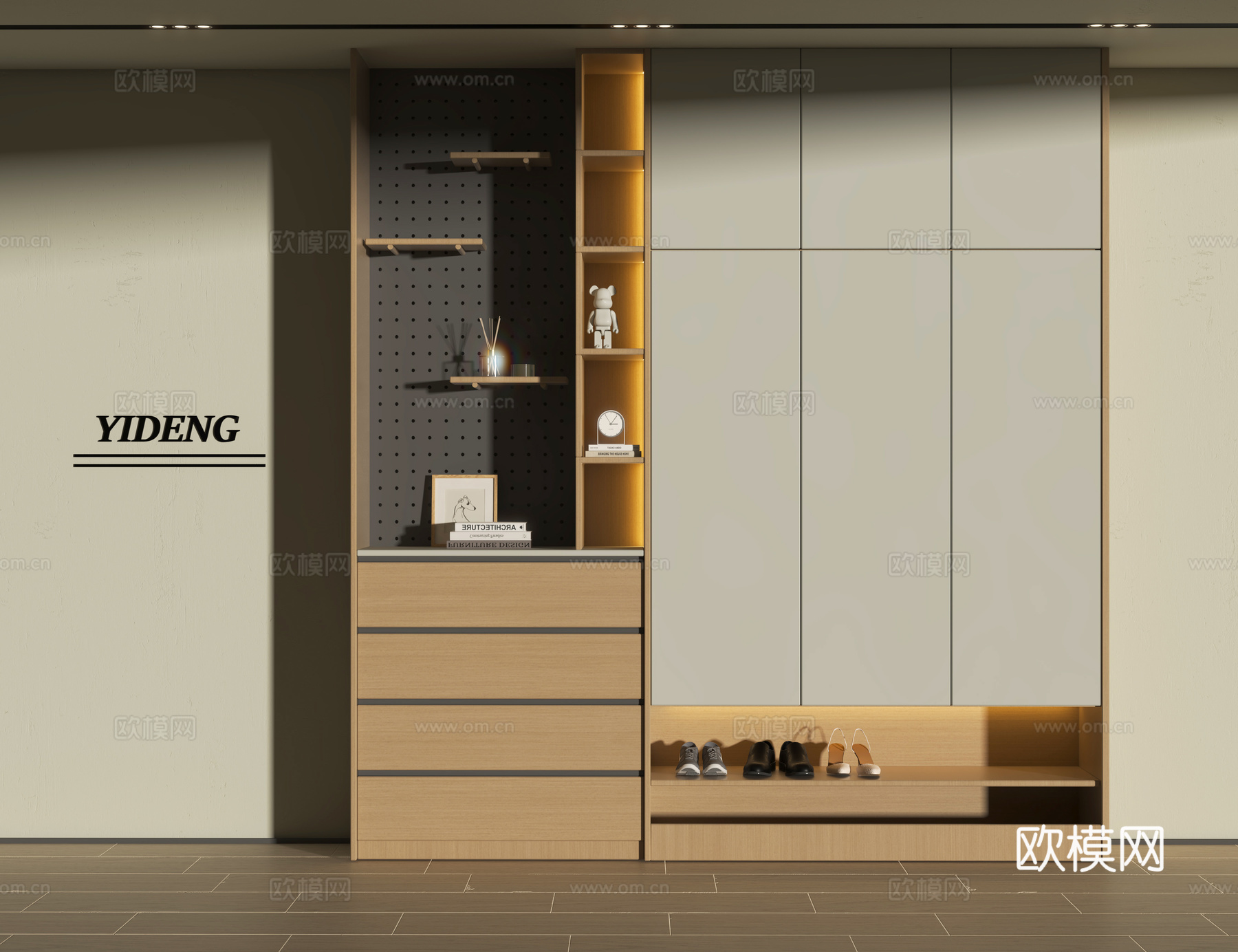 现代鞋柜su模型