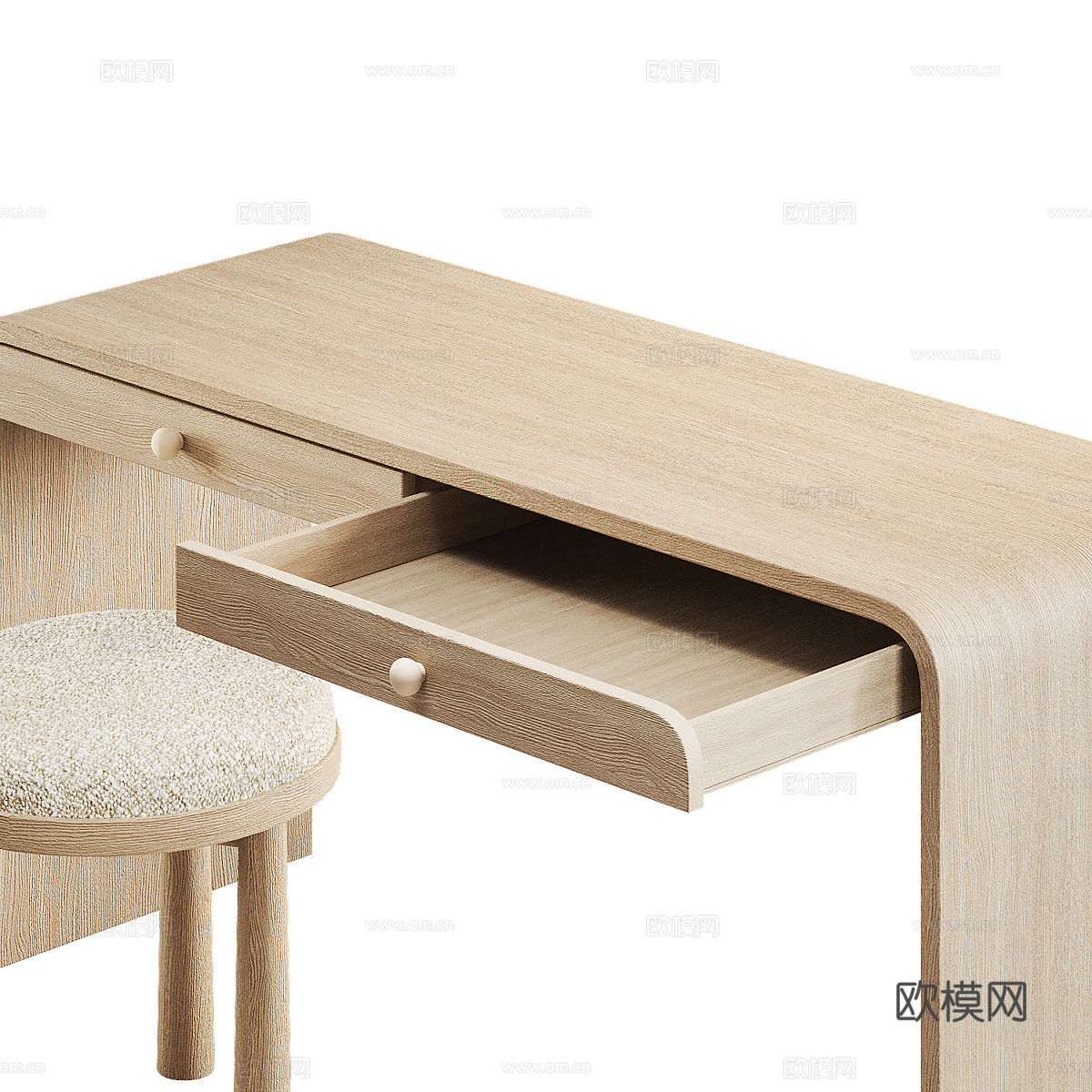 现代儿童书桌椅3d模型下载（渲染图2）