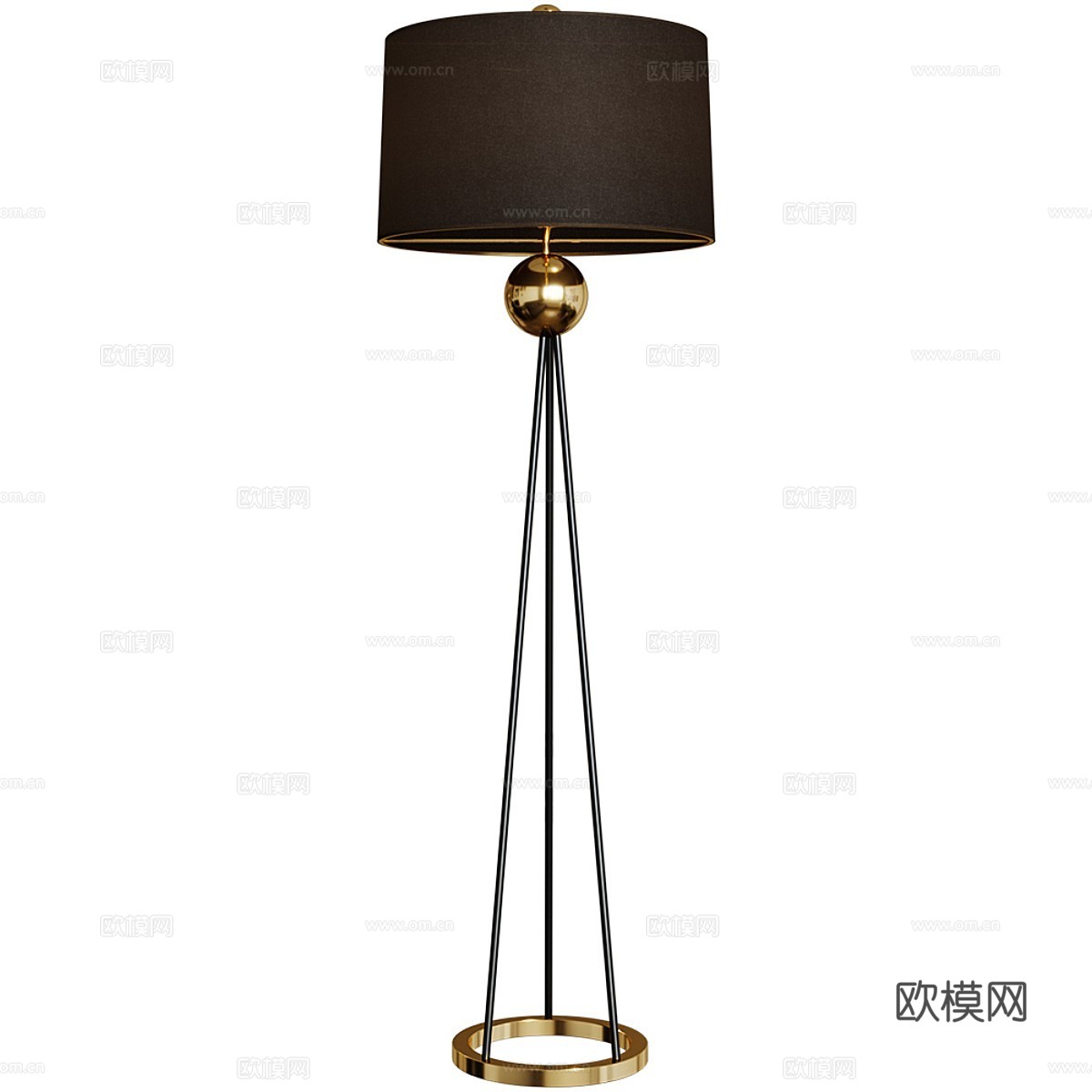 现代意式轻奢落地灯3d模型下载（渲染图1）