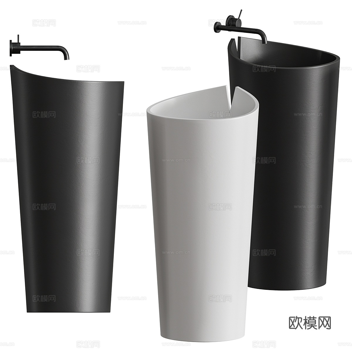 Rexa设计烟熏洗手盆3d模型下载