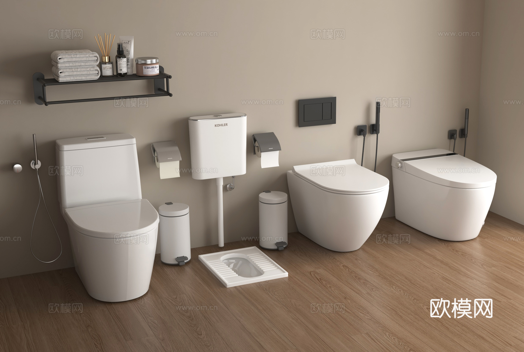 现代马桶 智能马桶 坐便器3d模型下载