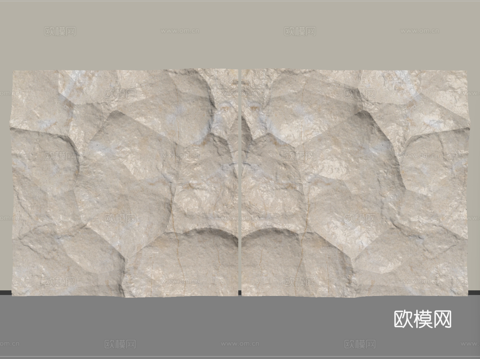 现代石材 毛石墙 石材背景墙su模型