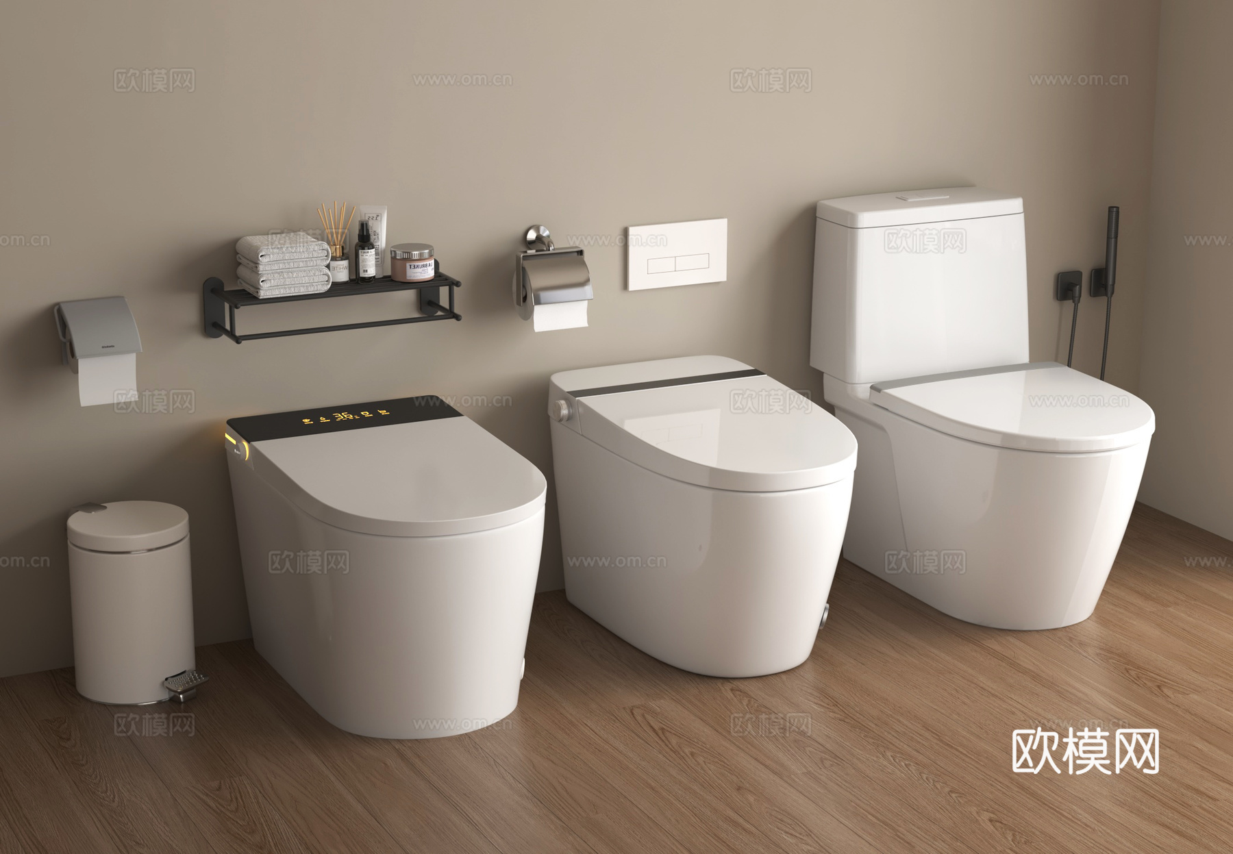 现代马桶 智能马桶 坐便器3d模型下载