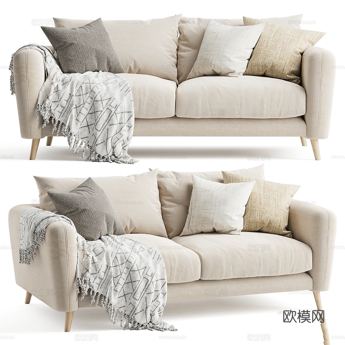 Squishmeister双人沙发3d模型下载