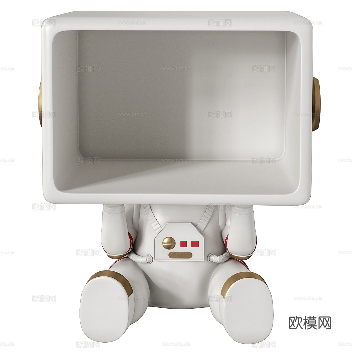现代宇航员床头柜3d模型下载（渲染图4）