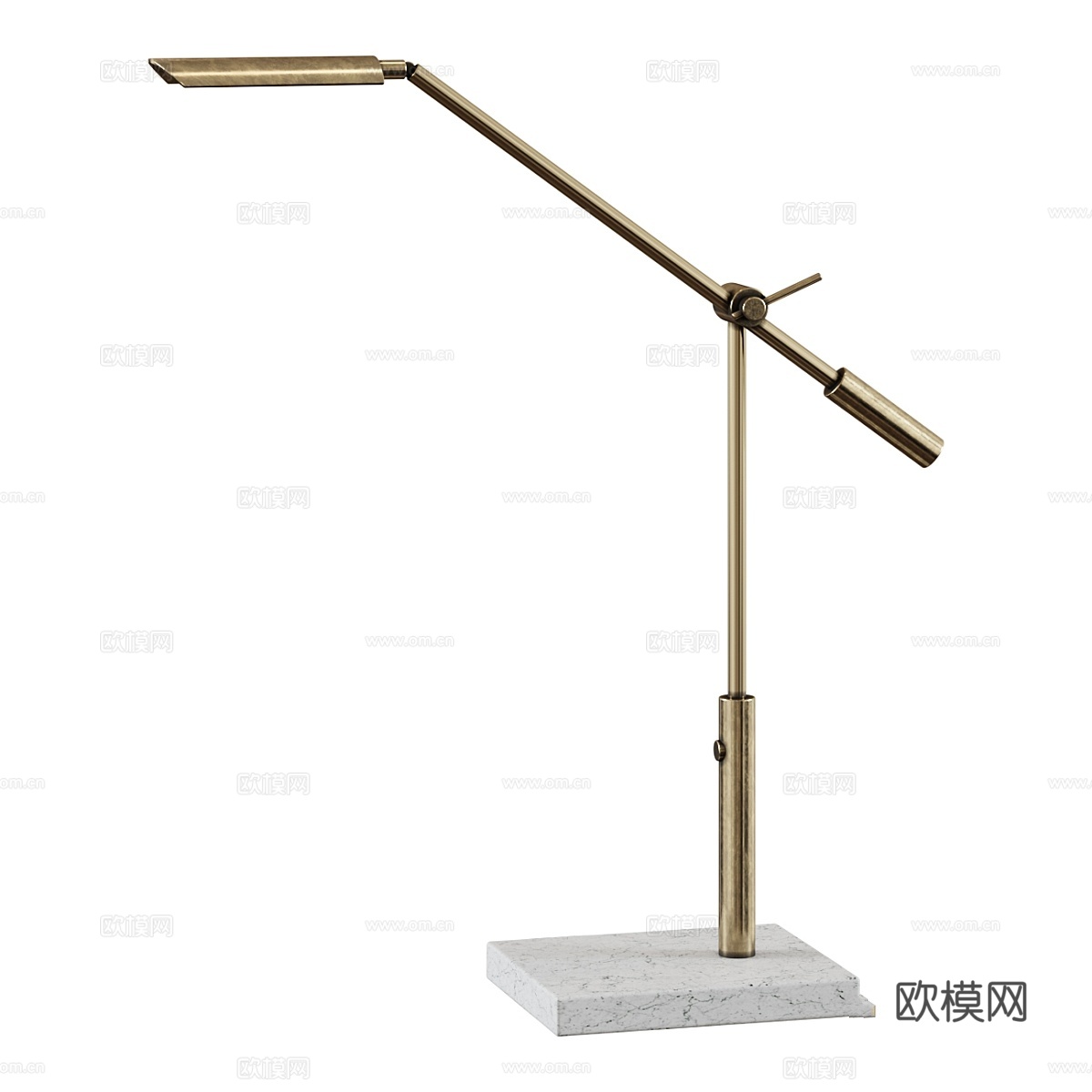 台灯 可调黄铜LED书桌灯 工作灯3d模型下载