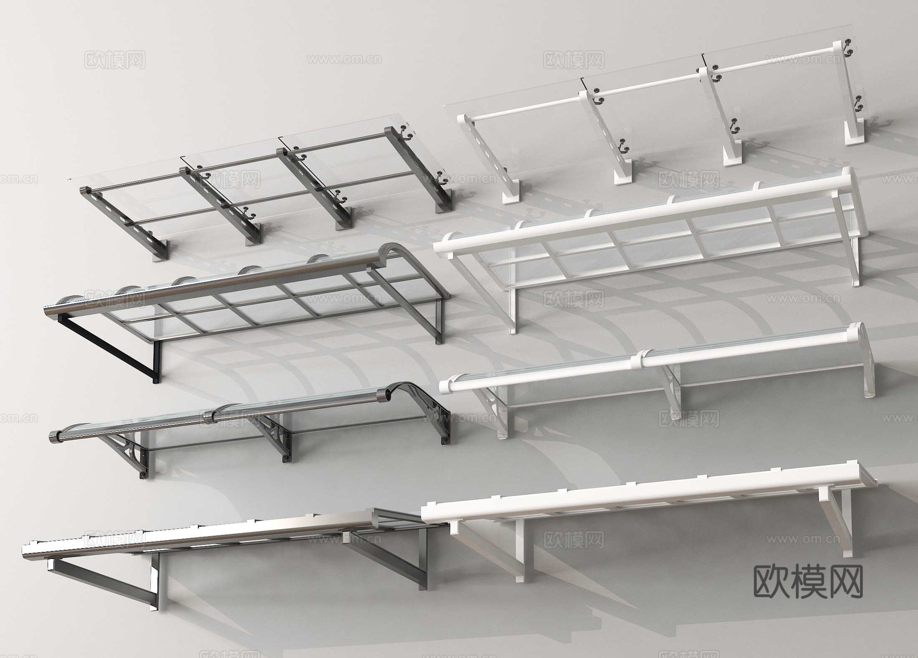 现代雨棚 玻璃雨棚 玻璃遮阳棚 雨搭 遮雨棚 户外雨棚3d模型下载