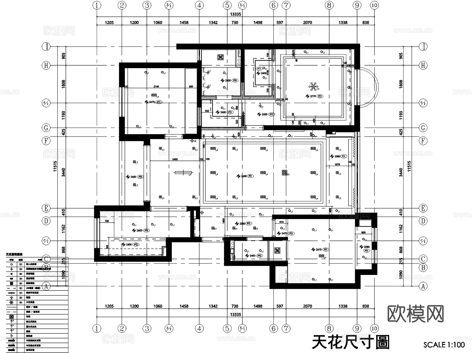 厦门北欧风三室两厅两卫私宅室内家装CAD施工图cad施工图