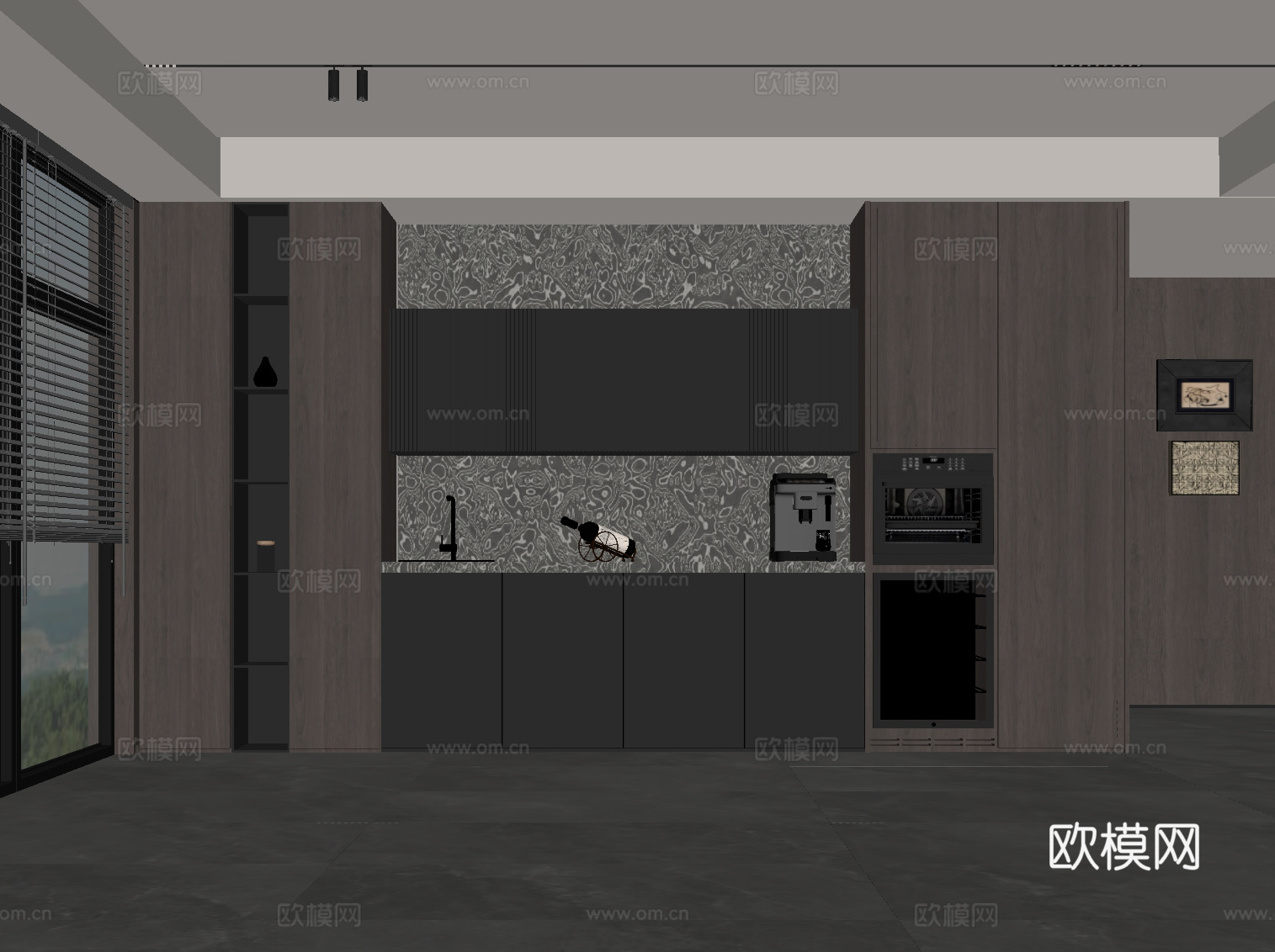 意式酒柜 餐边柜 橱柜su模型