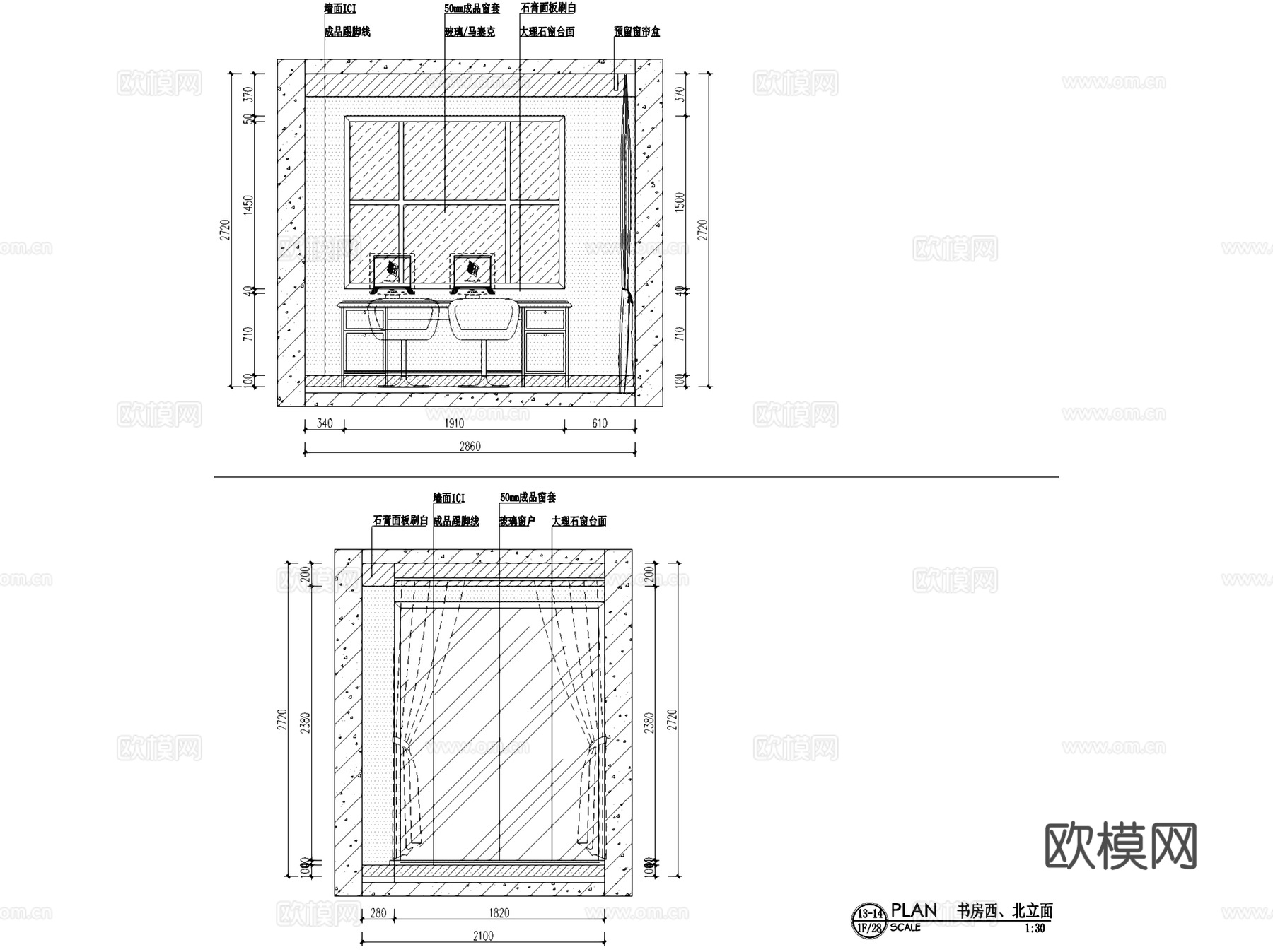 湖墅金典3#2605美式三室两厅室内家装CAD施工图cad施工图cad施工图