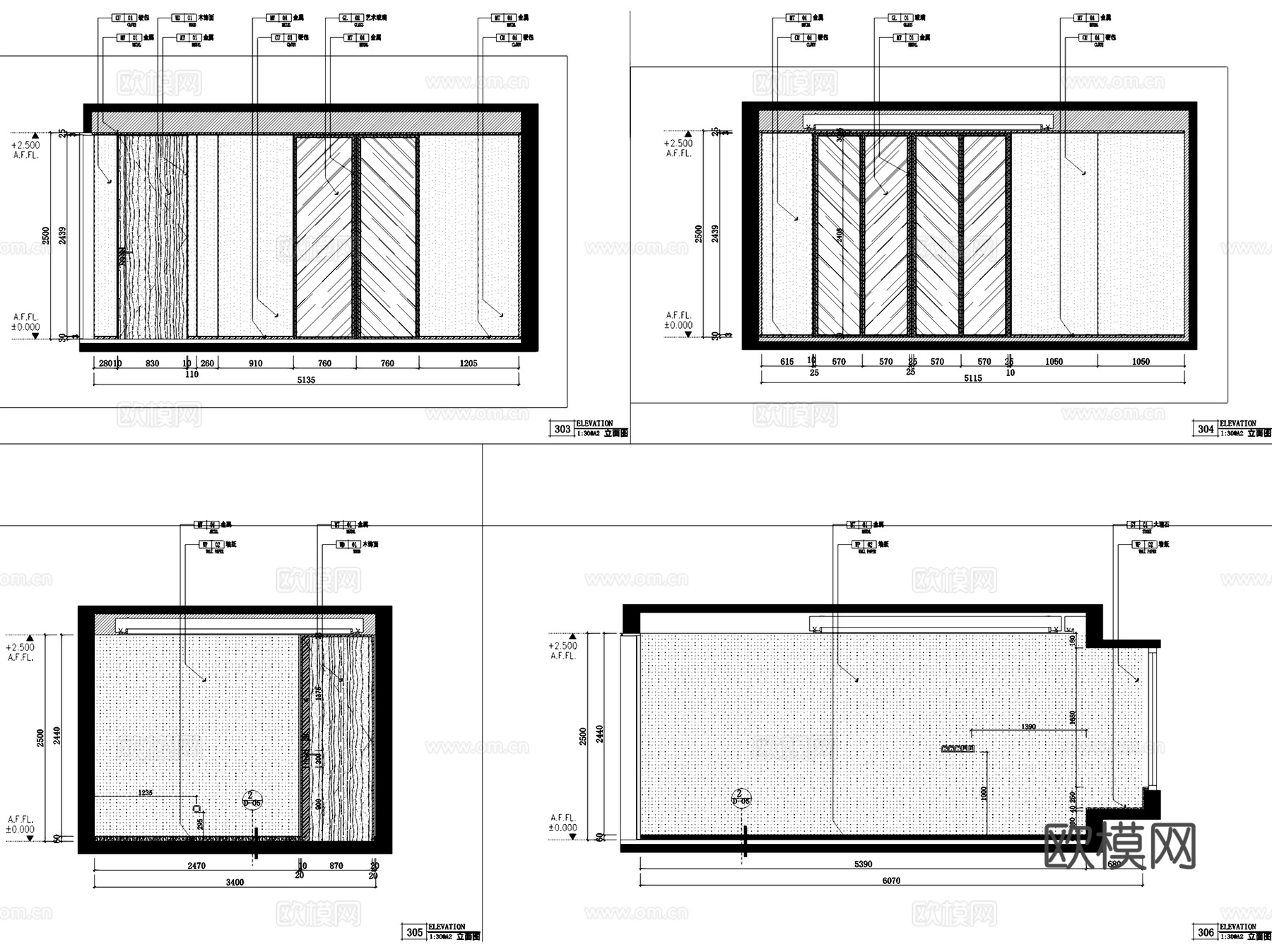 温州瑞安大道115户型样板房室内家装CAD施工图整套+3Dmcad施工图