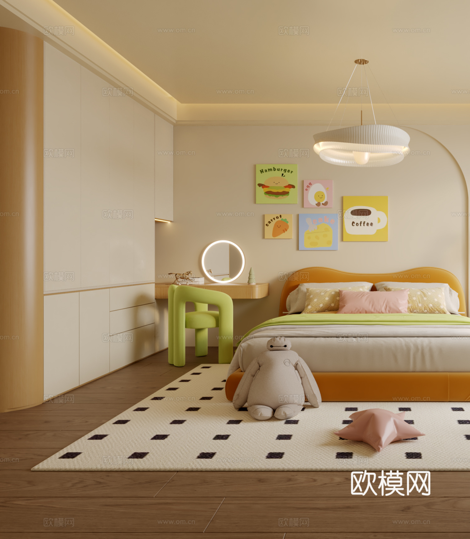 多巴胺儿童房3d模型