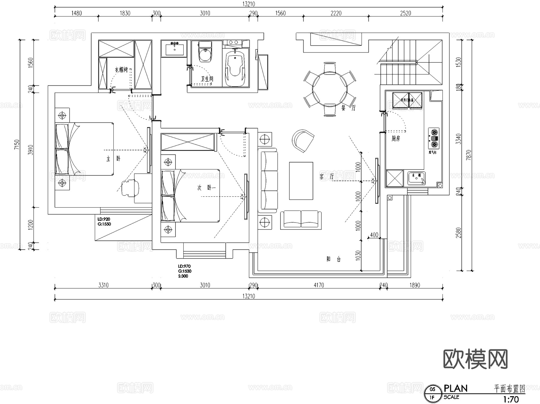 嘉业阳光城108#902复式跃层室内家装平面系统图CADcad施工图
