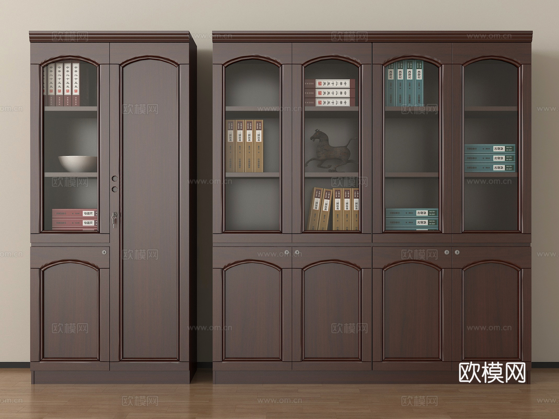 现代文件柜 档案柜 资料柜 实木文件柜su模型