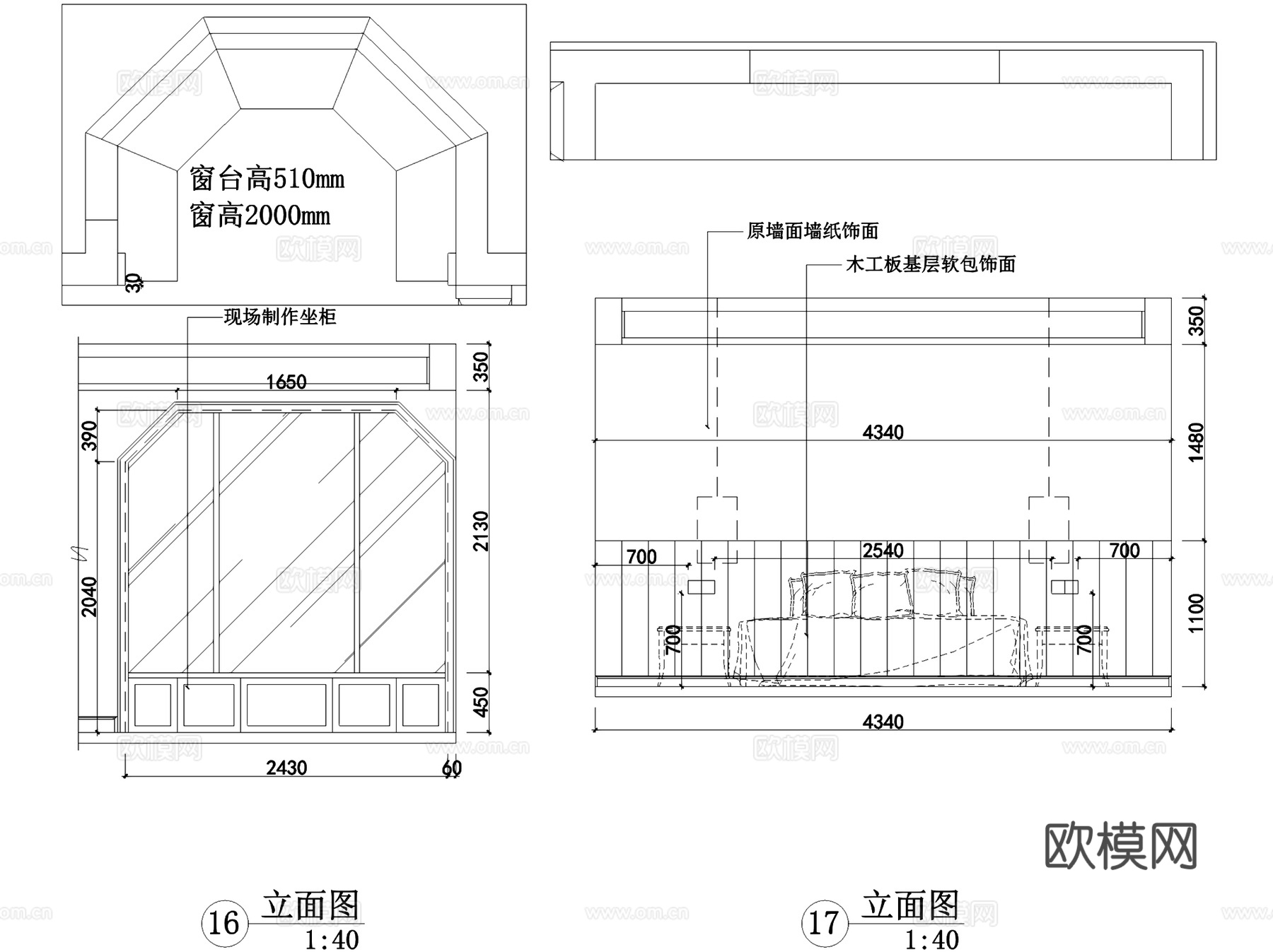 现代风格四室两厅大平层室内家装CAD施工图cad施工图