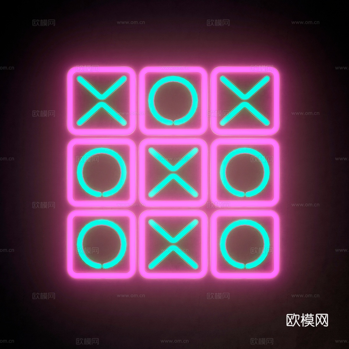 霓虹灯模块套装693d模型下载