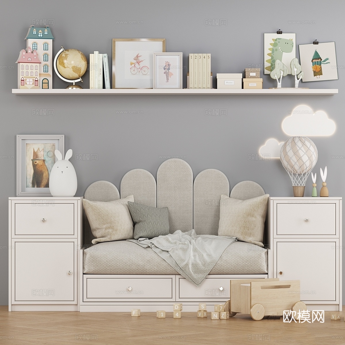 儿童房装饰-093d模型下载